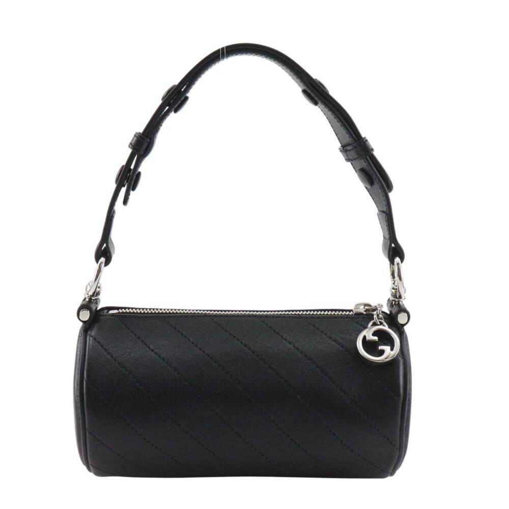 GUCCI Authentic Black Leather Shoulder Bag - Picture 1 of 16